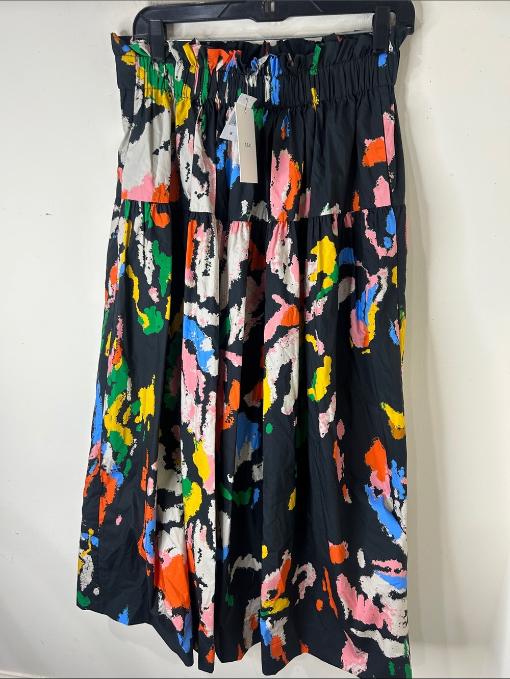 NWT A.L.C. Jayden Printed Cotton Midi-Skirt Size Medium - Picture 12 of 13